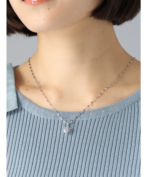 Edit Sheen（エディットシーン）の「ブリングストーンチェーンネックレス（ネックレス・レディース・シルバー/ゴールド・FREE）」の2枚目の写真