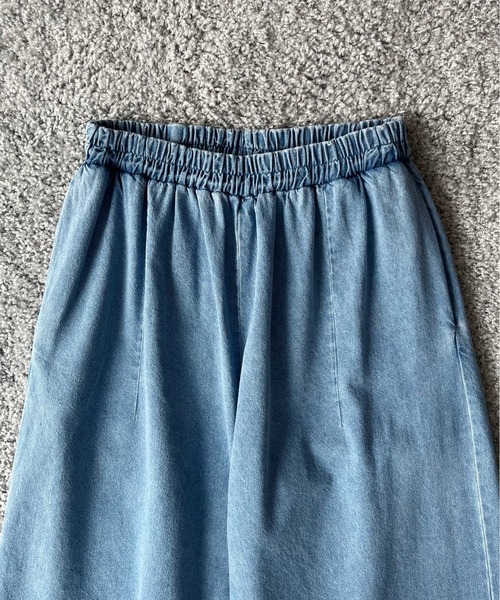 BASERANGE(ベースレンジ)の「Baserange Cravat pants(デニムパンツ・レディース・ライトブルー・SMALL/X-SMALL)」の6枚目の写真