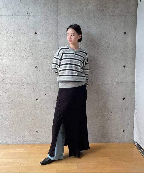 BASERANGE(ベースレンジ)の「Baserange Cravat pants(デニムパンツ・レディース・ライトブルー・SMALL/X-SMALL)」の10枚目の写真