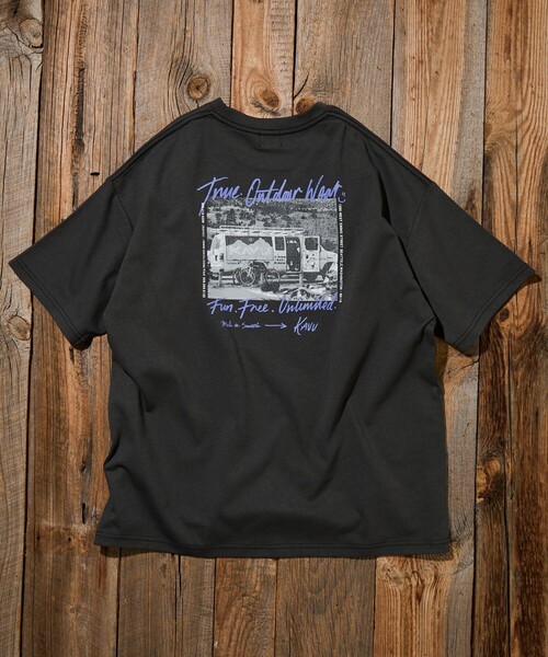 FREAK'S STORE（フリークスストア）の「限定展開 KAVU×FREAK'S STORE カブー 別注 ビッグシルエット バックフォトプリント Tシャツ CAR（Tシャツ/カットソー・メンズ・ホワイト/スミクロ/アッシュグレー/グレイッシュベージュ・LARGE/MEDIUM/SMALL）」の17枚目の写真