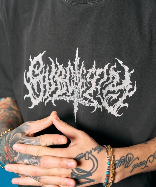 Subciety(サブサエティ)の「Inferno tee(Tシャツ/カットソー・メンズ・ブラック/ネイビー/ホワイト・SMALL/MEDIUM/LARGE/X-LARGE)」の11枚目の写真