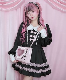 Magia Charm（マギアチャーム）の「ハート窓付きショルダーバッグ / 推し活バッグ クリアポケット 合皮（ショルダーバッグ）」