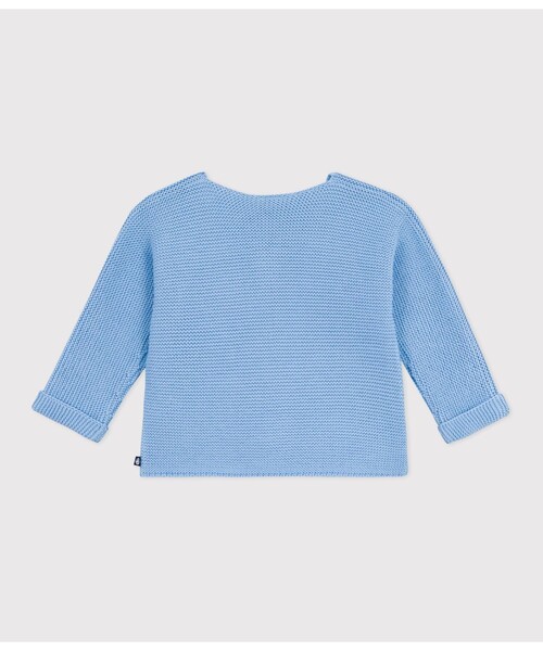PETIT BATEAU(プチバトー)の「ガーター編みニットカーディガン(カーディガン/ボレロ・キッズ・ライトピンク/ライトブルー・6MONTH/12MONTH/18MONTH)」の7枚目の写真