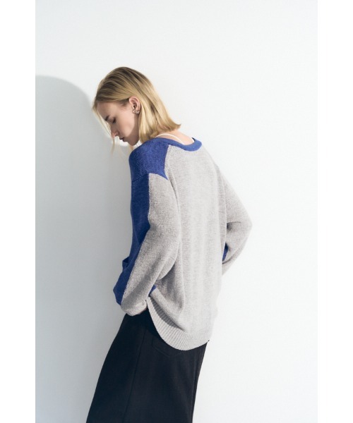 Muel Chic(ミュエルシック)の「Miyora knit cardigan ミヨラニットカーディガン(カーディガン/ボレロ・レディース・ブラック/オフホワイト/ブルー・FREE)」の6枚目の写真
