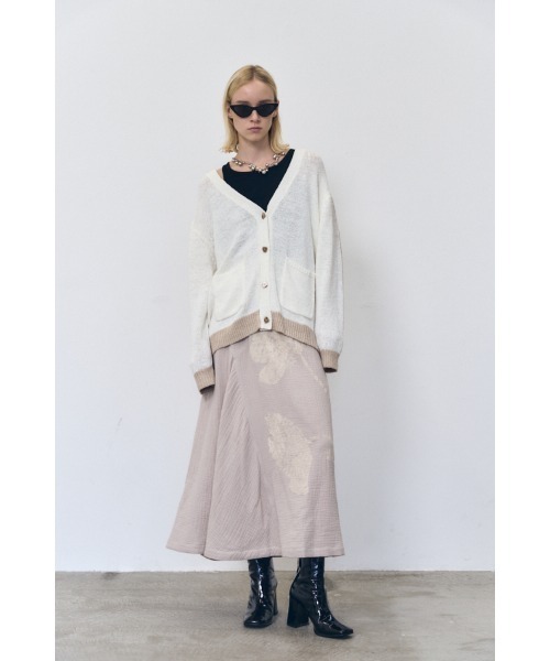 Muel Chic(ミュエルシック)の「Miyora knit cardigan ミヨラニットカーディガン(カーディガン/ボレロ・レディース・ブラック/オフホワイト/ブルー・FREE)」の14枚目の写真