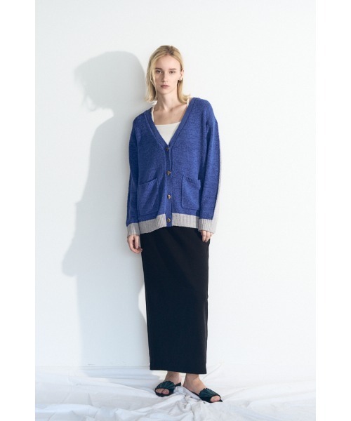 Muel Chic(ミュエルシック)の「Miyora knit cardigan ミヨラニットカーディガン(カーディガン/ボレロ・レディース・ブラック/オフホワイト/ブルー・FREE)」の18枚目の写真