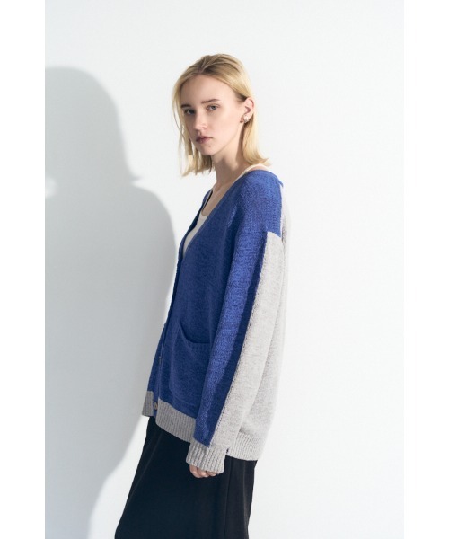 Muel Chic(ミュエルシック)の「Miyora knit cardigan ミヨラニットカーディガン(カーディガン/ボレロ・レディース・ブラック/オフホワイト/ブルー・FREE)」の16枚目の写真