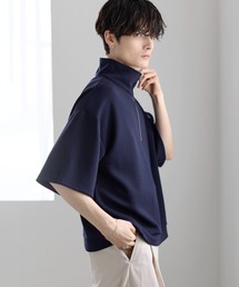ASTRONOMY（アストロノミー）の「防シワ 抗ピリング ポンチ半袖ハーフジップ（Tシャツ/カットソー）」