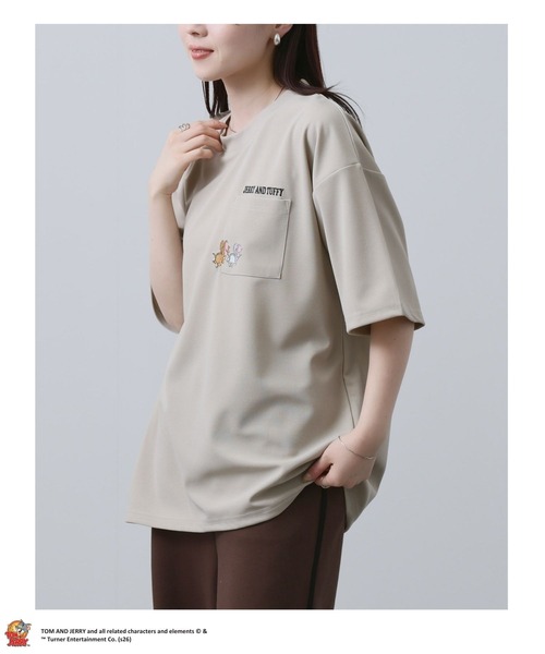Tom&Jerry(トムアンドジェリー)の「TOM&JERRY/トムアンドジェリー ポケット刺繍 半袖Tシャツ(Tシャツ/カットソー・メンズ・ブラック/ベージュ/ブルー/ホワイト・M/S/XL/L)」の3枚目の写真