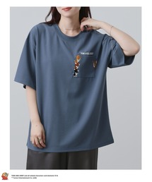 TOM&JERRY（トムアンドジェリー）の「TOM&JERRY/トムアンドジェリー  ポケット刺繍 半袖Tシャツ（Tシャツ/カットソー）」