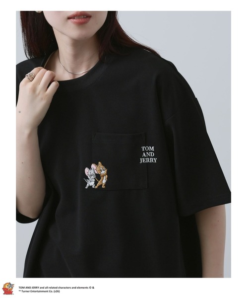 Tom&Jerry(トムアンドジェリー)の「TOM&JERRY/トムアンドジェリー ポケット刺繍 半袖Tシャツ(Tシャツ/カットソー・メンズ・ブラック/ベージュ/ブルー/ホワイト・M/S/XL/L)」の6枚目の写真