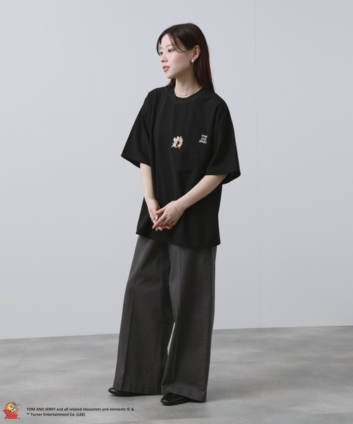 Tom&Jerry(トムアンドジェリー)の「TOM&JERRY/トムアンドジェリー ポケット刺繍 半袖Tシャツ(Tシャツ/カットソー・メンズ・ブラック/ベージュ/ブルー/ホワイト・M/S/XL/L)」の7枚目の写真