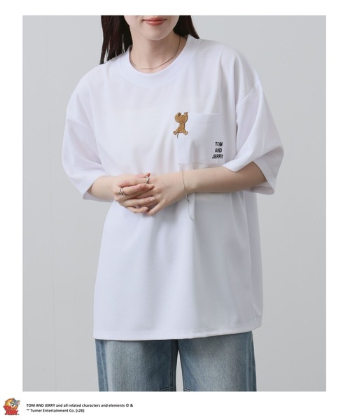 Tom&Jerry(トムアンドジェリー)の「TOM&JERRY/トムアンドジェリー ポケット刺繍 半袖Tシャツ(Tシャツ/カットソー・メンズ・ブラック/ベージュ/ブルー/ホワイト・M/S/XL/L)」の9枚目の写真