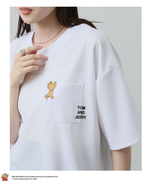 Tom&Jerry(トムアンドジェリー)の「TOM&JERRY/トムアンドジェリー ポケット刺繍 半袖Tシャツ(Tシャツ/カットソー・メンズ・ブラック/ベージュ/ブルー/ホワイト・M/S/XL/L)」の10枚目の写真