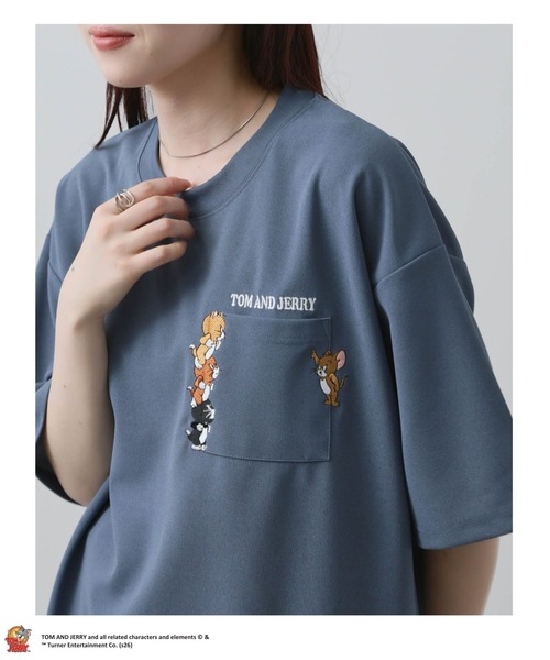 Tom&Jerry(トムアンドジェリー)の「TOM&JERRY/トムアンドジェリー ポケット刺繍 半袖Tシャツ(Tシャツ/カットソー・メンズ・ブラック/ベージュ/ブルー/ホワイト・M/S/XL/L)」の14枚目の写真