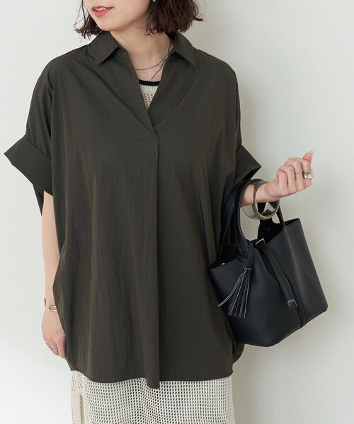 Remind me and forever（リマインドミーアンドフォーエバー）の「【5色展開】きれいめデザイン、タッセル付ハンドバッグ（ショルダーバッグ・レディース・チャコールグレー/ブラック/グレイッシュベージュ/オレンジ/ブラウン・FREE）」の15枚目の写真