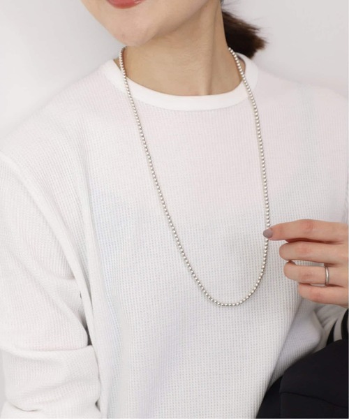 SLOBE IENA(スローブイエナ)の「《追加》SLOBE メタルビーズネックレス(ネックレス・レディース・シルバー・FREE)」の7枚目の写真