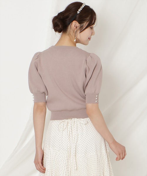 WILLSELECTION（ウィルセレクション）の「リボンジャガードパフニット（ニット/セーター・レディース・ブラック/ピンク/レッド/ネイビー・FREE）」の7枚目の写真