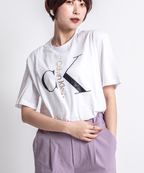Calvin Klein(カルバン・クライン)の「【CALVIN KLEIN】ロゴTシャツ 半袖 シンプル クルーネック(Tシャツ/カットソー・メンズ・ホワイト/ブラック・SMALL/MEDIUM/LARGE/X-LARGE)」の4枚目の写真