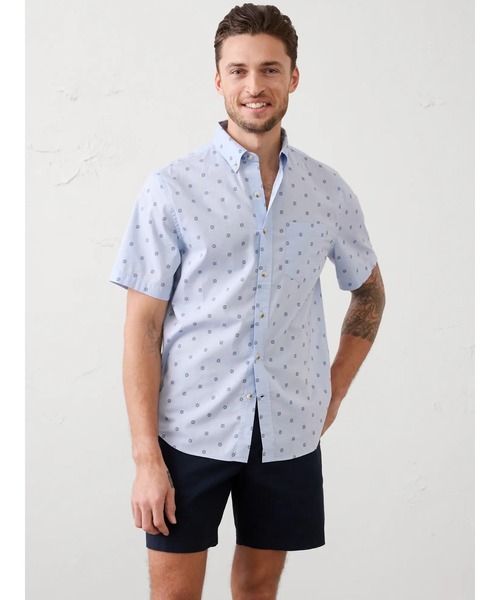 BANANA REPUBLIC FACTORY STORE(バナナリパブリック ファクトリーストア)の「BANANA REPUBLIC FACTORY STORE スリムフィット ソフトウォッシュ コットンシャツ(シャツ/ブラウス・メンズ・ホワイト/オリーブ/ネイビー/ブルー・S/M/L/XL)」の4枚目の写真
