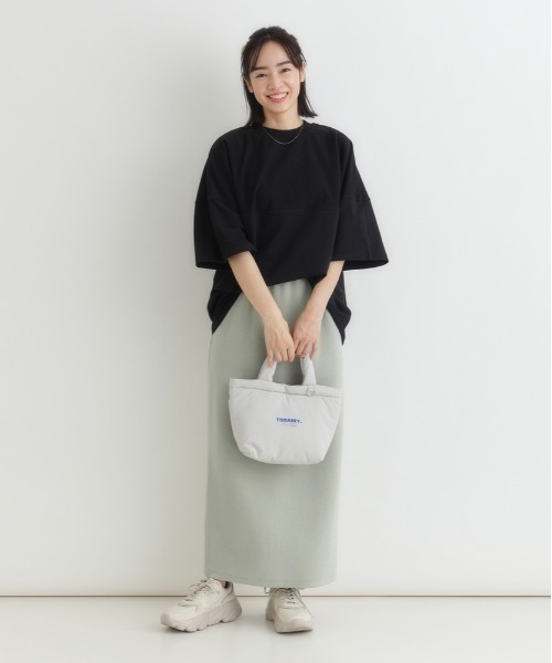 Right-on(ライトオン)の「HONEYSUCKLE ROSE(ハニーサックルローズ)【サマスウェ】切替デザインTシャツ(Tシャツ/カットソー・レディース・ブラック/グレー/オフホワイト・L/M)」の8枚目の写真