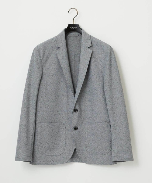 MICHEL KLEIN HOMME (ミッシェルクランオム)の「ジャージカットジャケット(テーラードジャケット・メンズ・ネイビー/グレー・MEDIUM/LARGE/X-LARGE)」の1枚目の写真