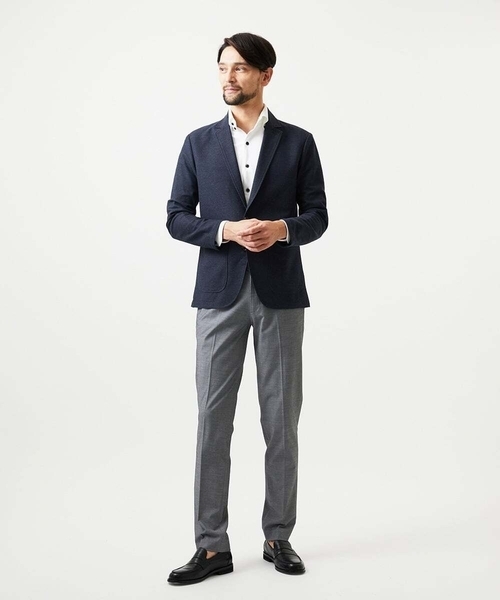 MICHEL KLEIN HOMME (ミッシェルクランオム)の「ジャージカットジャケット(テーラードジャケット・メンズ・ネイビー/グレー・MEDIUM/LARGE/X-LARGE)」の13枚目の写真
