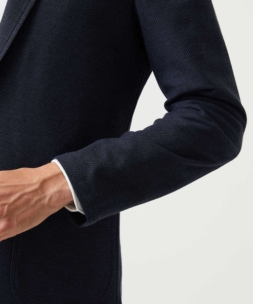 MICHEL KLEIN HOMME (ミッシェルクランオム)の「ジャージカットジャケット(テーラードジャケット・メンズ・ネイビー/グレー・MEDIUM/LARGE/X-LARGE)」の4枚目の写真