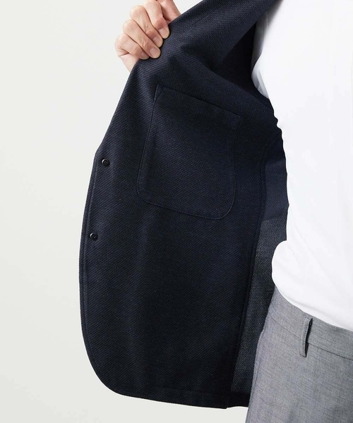 MICHEL KLEIN HOMME (ミッシェルクランオム)の「ジャージカットジャケット(テーラードジャケット・メンズ・ネイビー/グレー・MEDIUM/LARGE/X-LARGE)」の8枚目の写真