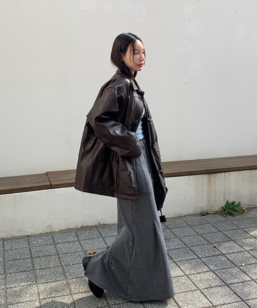 FAVORITO(ファヴォリート)の「マーメイド フィッシュテールススカート(スカート・レディース・ブラック/ダークグレー・F)」の13枚目の写真