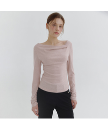 MICANE（ミケーネ）の「アリヤアシンメトリカルカフネックT（Tシャツ/カットソー）」