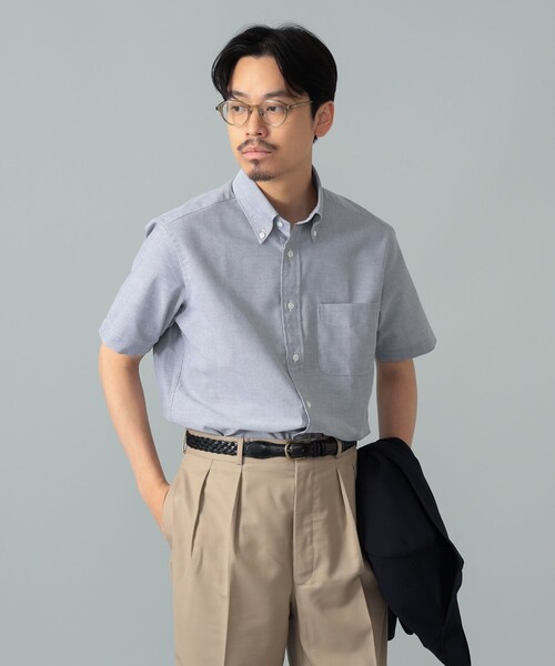 BEAMS F(ビームスエフ)の「COOLMAX(R) オックスフォード ショートスリーブ ボタンダウンシャツ(シャツ/ブラウス・メンズ・ブラック/ホワイト・X-LARGE/MEDIUM/LARGE/SMALL)」の20枚目の写真