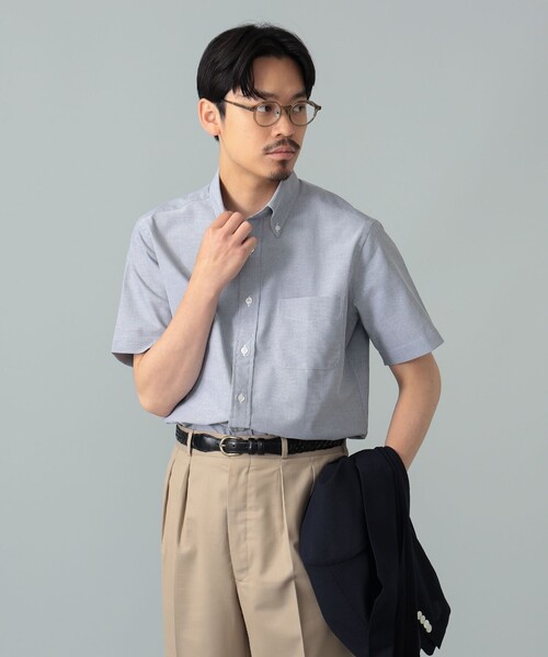 BEAMS F(ビームスエフ)の「COOLMAX(R) オックスフォード ショートスリーブ ボタンダウンシャツ(シャツ/ブラウス・メンズ・ブラック/ホワイト・X-LARGE/MEDIUM/LARGE/SMALL)」の14枚目の写真