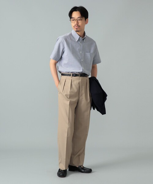 BEAMS F(ビームスエフ)の「COOLMAX(R) オックスフォード ショートスリーブ ボタンダウンシャツ(シャツ/ブラウス・メンズ・ブラック/ホワイト・X-LARGE/MEDIUM/LARGE/SMALL)」の8枚目の写真