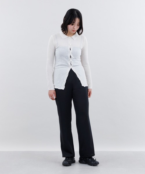 kuros'(クロス)の「【kuros'オリジナル】リラックスパンツ | レディース 日本製(スウェットパンツ・レディース・ブラック/チャコールグレー・SMALL/MEDIUM)」の3枚目の写真