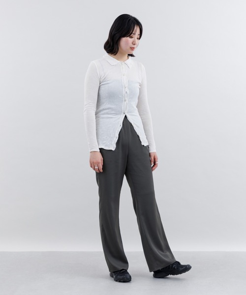 kuros'(クロス)の「【kuros'オリジナル】リラックスパンツ | レディース 日本製(スウェットパンツ・レディース・ブラック/チャコールグレー・SMALL/MEDIUM)」の14枚目の写真