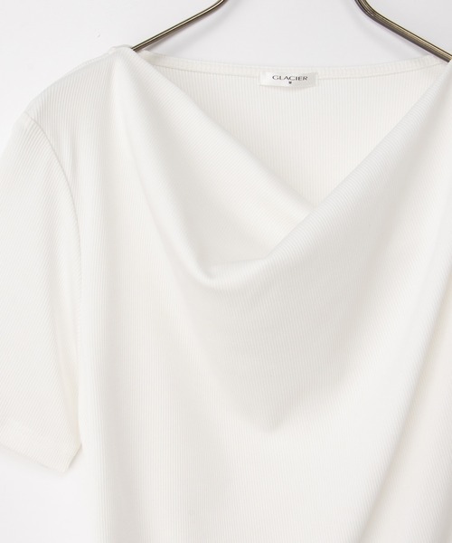 Honeys（ハニーズ）の「【ハニさら・接触冷感・ＵＶカット・遮熱】ドレープトップス（Tシャツ/カットソー・レディース・イエロー/モカ/アイボリー/ブラック・L/LL/M/S）」の14枚目の写真