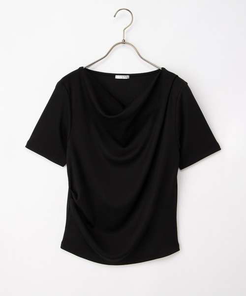 Honeys（ハニーズ）の「【ハニさら・接触冷感・ＵＶカット・遮熱】ドレープトップス（Tシャツ/カットソー・レディース・イエロー/モカ/アイボリー/ブラック・L/LL/M/S）」の15枚目の写真
