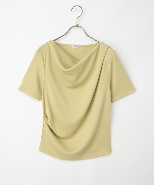 Honeys（ハニーズ）の「【ハニさら・接触冷感・ＵＶカット・遮熱】ドレープトップス（Tシャツ/カットソー・レディース・イエロー/モカ/アイボリー/ブラック・L/LL/M/S）」の17枚目の写真