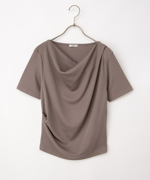 Honeys（ハニーズ）の「【ハニさら・接触冷感・ＵＶカット・遮熱】ドレープトップス（Tシャツ/カットソー・レディース・イエロー/モカ/アイボリー/ブラック・L/LL/M/S）」の19枚目の写真