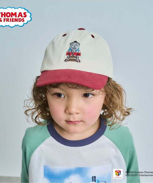 b・ROOM（ビールーム）の「【きかんしゃトーマス】刺しゅうキャップ（キャップ・キッズ・モスグリーン/レッド/ブルー・52cm/54cm）」の3枚目の写真