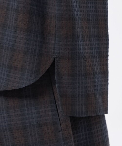 MACKINTOSH PHILOSOPHY(マッキントッシュ フィロソフィー)の「サッカーチェックオープンカラーシャツ(シャツ/ブラウス・レディース・ベージュ/ネイビー・38/36)」の8枚目の写真
