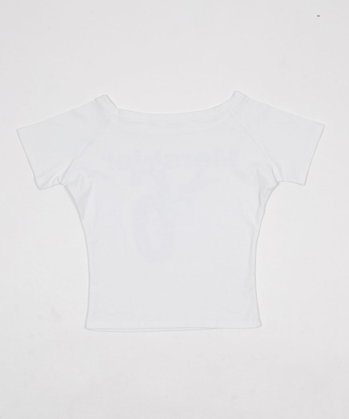 dispark(ディスパーク)の「DISPARK/【26年春夏新作】オフショルスターナンバリングT(Tシャツ/カットソー・レディース・ホワイト/ネイビー・FREE)」の15枚目の写真