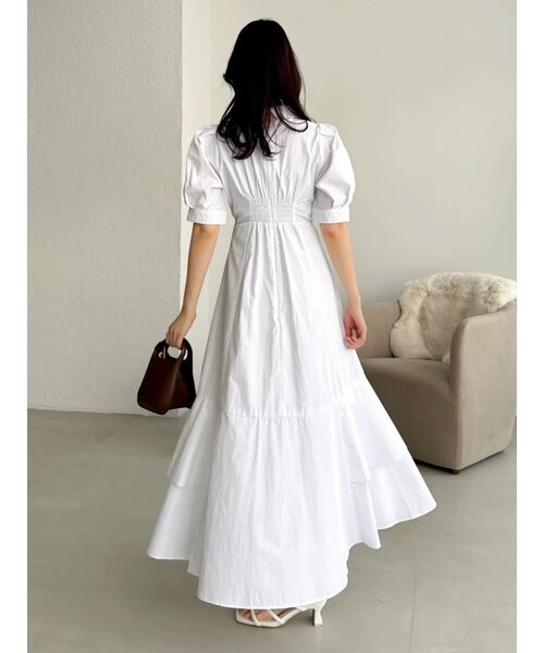 dazzlin（ダズリン）の「【POLO BCSコラボ】レイヤードリボンティアードシャツワンピース（ワンピース・レディース・オフホワイト/その他1/ネイビー・MEDIUM/SMALL）」の8枚目の写真