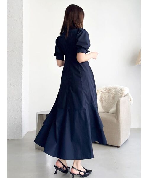 dazzlin（ダズリン）の「【POLO BCSコラボ】レイヤードリボンティアードシャツワンピース（ワンピース・レディース・オフホワイト/その他1/ネイビー・MEDIUM/SMALL）」の16枚目の写真