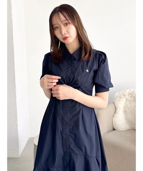 dazzlin（ダズリン）の「【POLO BCSコラボ】レイヤードリボンティアードシャツワンピース（ワンピース・レディース・オフホワイト/その他1/ネイビー・MEDIUM/SMALL）」の20枚目の写真