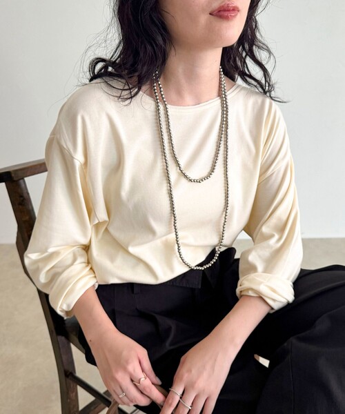 fredy emue（フレディエミュ）の「【人気の為、再販売！】パール/メタルマルチロングネックレス（ネックレス・レディース・オフホワイト/シルバー・FREE）」の6枚目の写真