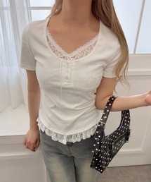 新品未使用タグ付き♡レースデザイントップス♡ トップス（ピンク/桃色系・レース）ファッション通販 - ZOZOTOWN
