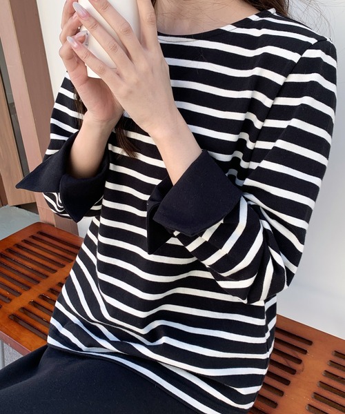 CUFFS BORDER TOPS（Tシャツ/カットソー）｜BIRTHDAY BASH（バースデイ