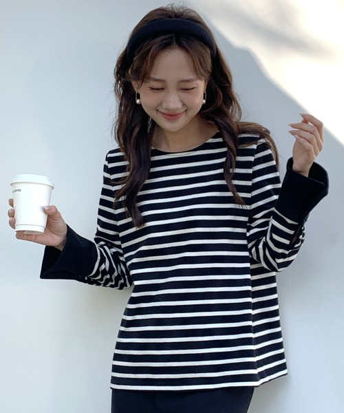 CUFFS BORDER TOPS（Tシャツ/カットソー）｜BIRTHDAY BASH（バースデイ